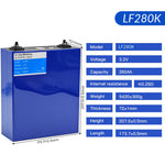 Exencell LF280k 280Ah Li-ion LiFePO4 Battery Cells (4PCS)