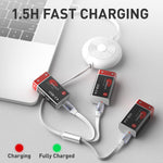 IMREN 9V battery Rechargeable Lithium Batteires, 3600mWh with USB-C Charging Cable for Electronics (4 Pack)