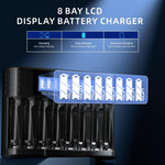 IMREN B4 Battery Charger for NiMH/NiCD 1.5V AAA Lithium Battery with Type-C and LCD Display
