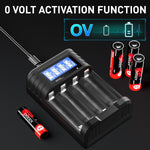 IMREN B4 Battery Charger for NiMH/NiCD 1.5V AAA Lithium Battery with Type-C and LCD Display