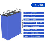 EVE LF280K 3.2V LiFePO4 Prismatic Battery Cell LF280K (2PCS) - IMRENBATTERIES.COM