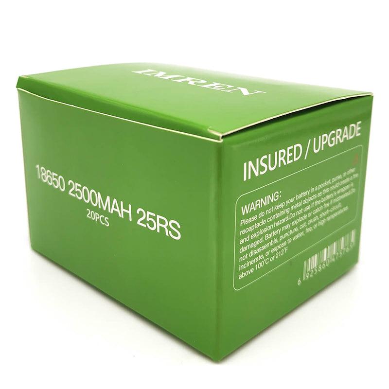 IMREN-18650-25RS-lithium-Battery-3.7V-25A-Max-20pcs
