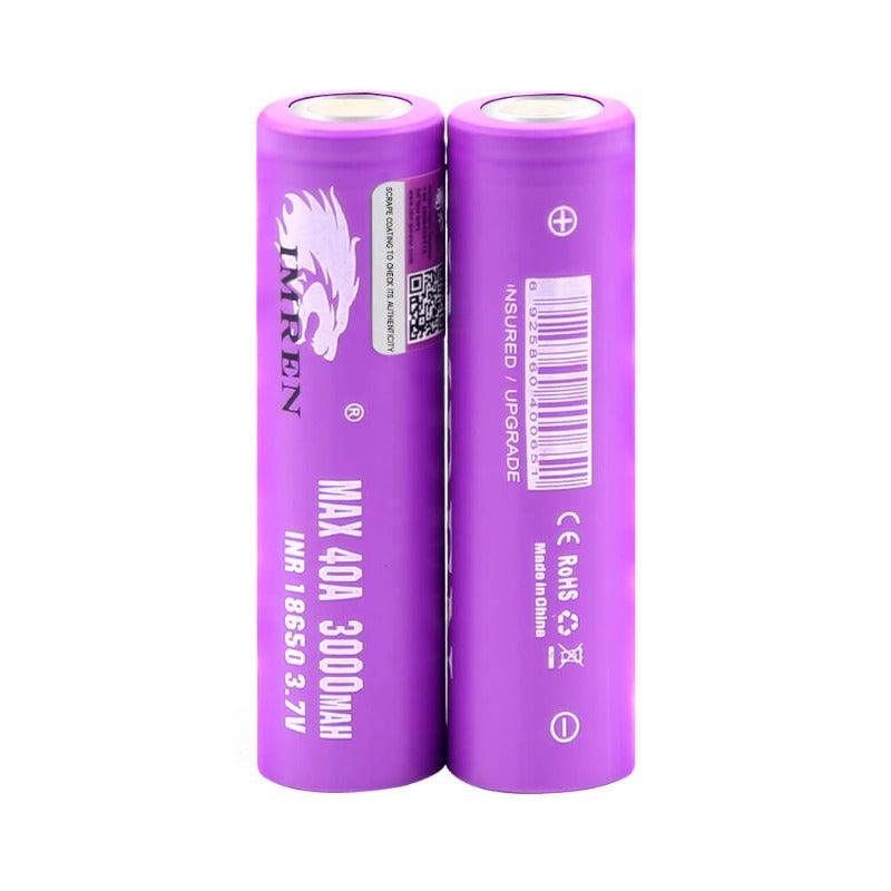 IMREN 18650 3000mAh 40A Rechargeable Lithium Battery (2PCS/Pack) IMREN 18650 3000mAh 40A Rechargeable Lithium Battery (2PCS/Pack)