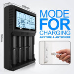 IMREN USB QC Smart 18650 21700 Battery Charger - IMRENBATTERIES.COM