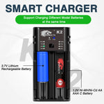 IMREN USB AAA Lithium NiMH 18650 Battery Charger (2Bay) - IMRENBATTERIES.COM