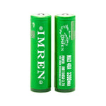 IMREN186503200mAhMax40ARechargeableBatteryPointyTopFrontView