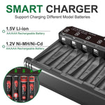 IMREN A8 Universal 8 Bays Quick Chager with Type-C Hight Speed for AA/AAA - IMRENBATTERIES.COM