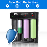 IMREN I4 USB TypeC Lithium NiMH Battery Safety Charger (4Bay) - IMRENBATTERIES.COM