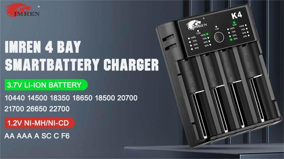 Efficiency Redefined: IMREN K4 4-Slot Universal Rechargeable Li-ion Battery Charger Review | IMREN Battery