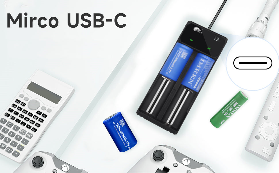 IMREN I2 Dual-Slot Universal Rechargeable Li-ion Battery Charger: Unleashing Smart Charging Power | IMREN Battery