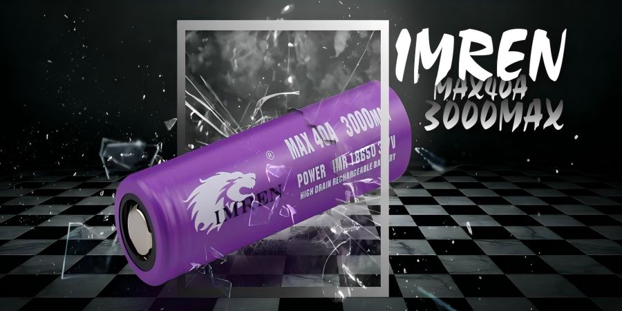 Product Comparison IMREN 18650 3000mAh 40A Yellow vs. Purple Batteries