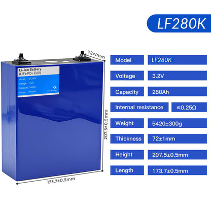 Exencell LF280k 280Ah Li-ion LiFePO4 Battery Cells (4PCS)