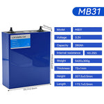 Exencell MB31 314Ah Li-ion LiFePO4 Battery Cells (4PCS)