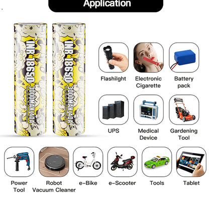 IMREN 18650 3000mAh 40A Rechagreable Battery (4PCS/Pack)