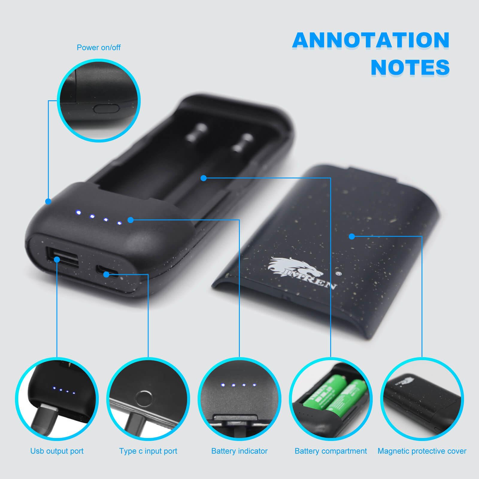 Handheld 2 Ports Universal Battery Charger Potable Mobile Power Bank - IMRENBATTERIES.COM