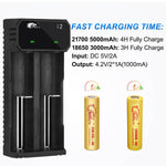 IMREN 18650 21700 Lithium NiMH Battery Charger (2Bay) - IMRENBATTERIES.COM