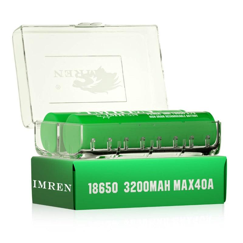 IMREN 18650 3200mAh 40A Rechargeable Lithium Battery (2PCS/Pack)