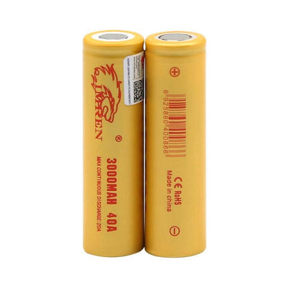 2 PCS IMREN 3.7Volt 18650 3000mAh Rechargeable Battery 40A Li-ion Battery   IMREN Battery