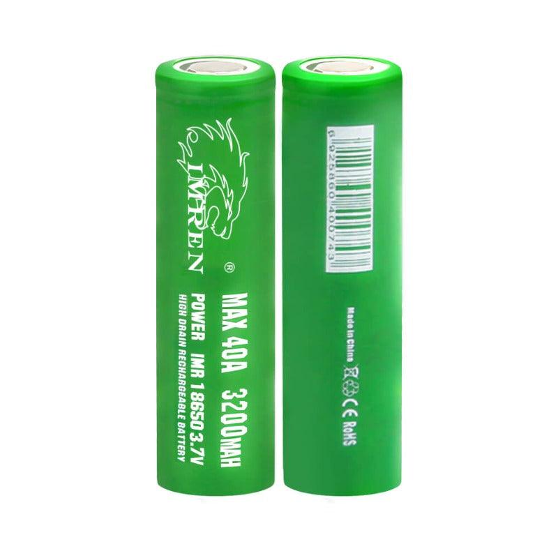 IMREN 18650 3200mAh 40A Rechargeable Lithium Battery (2PCS/Pack)