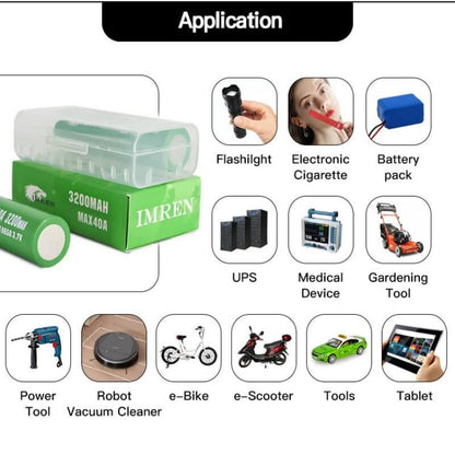     IMREN-18650-3200mAh-Rechargeable-Max-40A-Battery_2Packforelectric-car