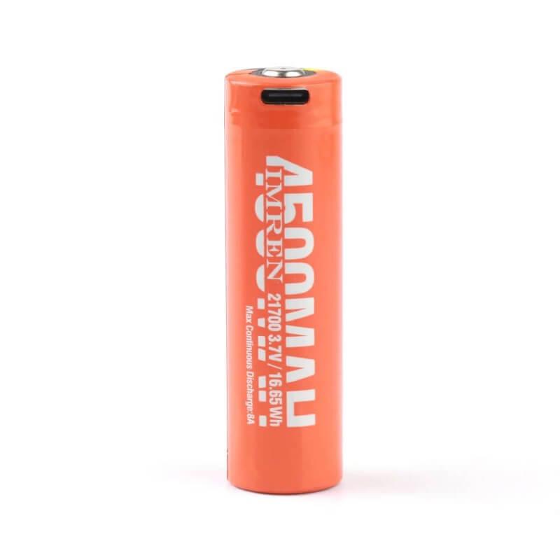 Imren 21700 4500mAh 8A Button Top USB Rechargeable Battery Imren 21700 4500mAh 8A Button Top USB Rechargeable Battery