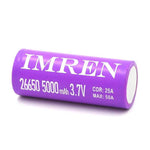 IMREN-26650-5000mAh-50A-Purple-Lithium-Rechargeable-Battery-for-flashlights