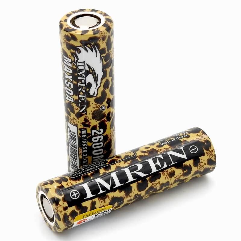 IMREN-3.7V-18650-2600mAh-50A-LeopardPrint-Lithium-Rechargeable-Battery-for-flashlight