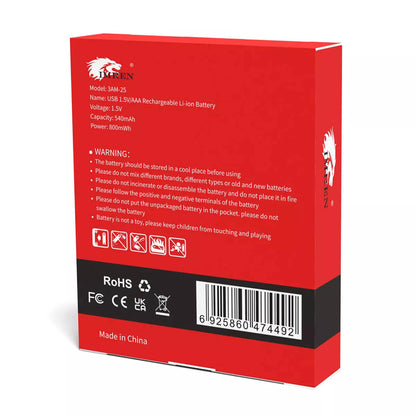 IMREN 4PCS AAA 1.5V 800MWH Li-ion AAA USB Rechargeable Battery - IMRENBATTERIES.COM