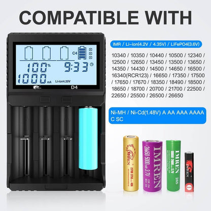 IMREN USB QC Smart 18650 21700 Battery Charger - IMRENBATTERIES.COM