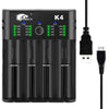 IMREN 5V2A 18650 21700 USB Lithium NiMH Ni-Cd Battery Charger (4Bay) - IMRENBATTERIES.COM