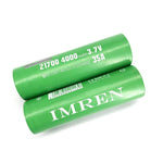 IMREN 21700 4000mAh 3.7V 35AMax Rechargeable Battery Top View